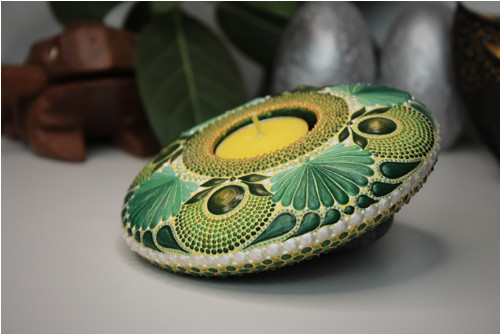 Mandala - Svícen DotArt - akryl. — foto 3