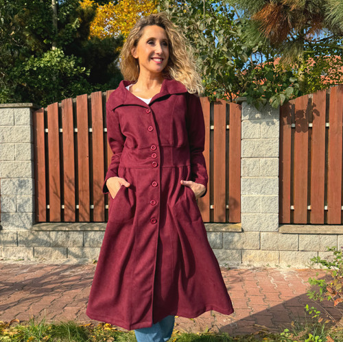 Kabátek burgundy — foto 3