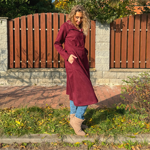 Kabátek burgundy — foto 4