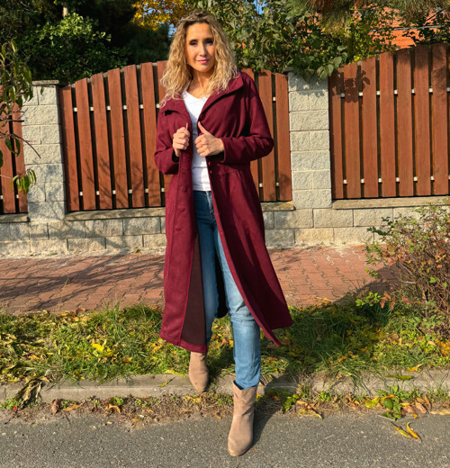 Kabátek burgundy — foto 5