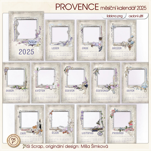 Kalendář 2025 ve stylu Provence — foto 4