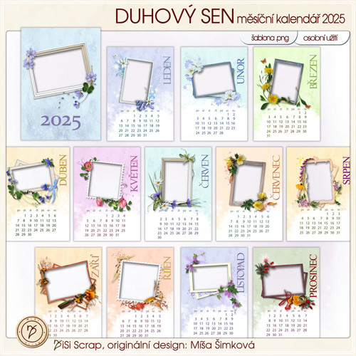Kalendář 2025 - klasický scrapbookový — foto 2