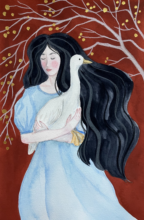 Originál ilustrácia Tmavovláska — foto 2