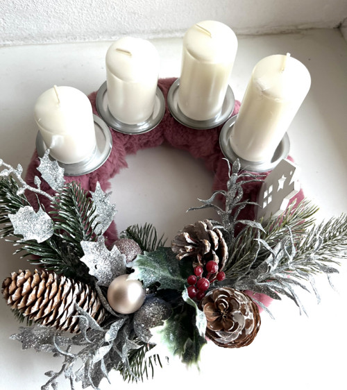 Adventní věnec růžový — foto 2