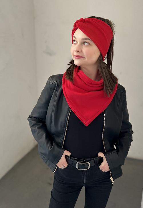 Dámská čelenka fleecová - černá M — foto 6