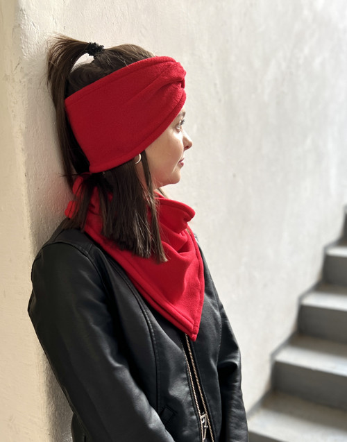 Dámská čelenka fleecová - camel M — foto 5
