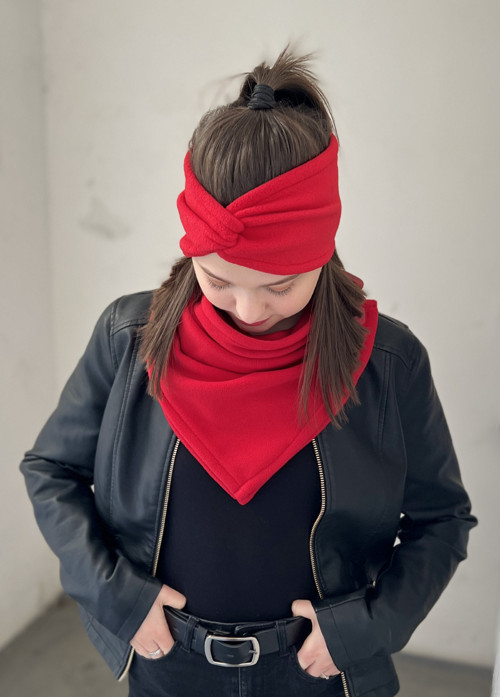 Dámská čelenka fleecová - camel M — foto 3