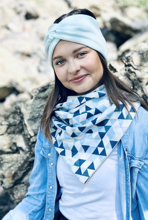 Dámská čelenka fleecová - tmavě modrá L — foto 2