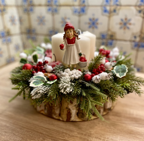 Adventní svícen Vánoční jablíčko — foto 3