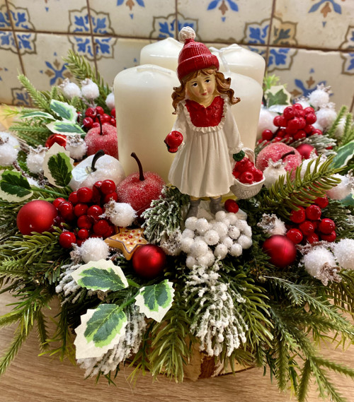 Adventní svícen Vánoční jablíčko — foto 4