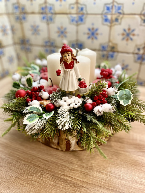 Adventní svícen Vánoční jablíčko — foto 2