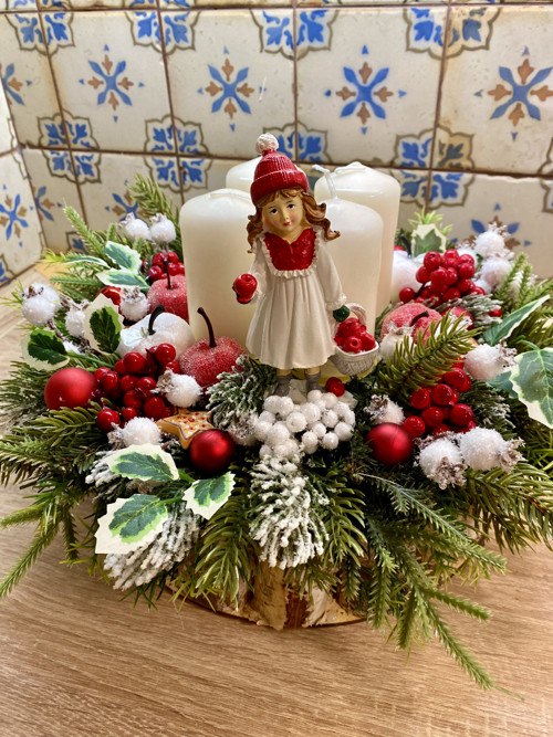 Adventní svícen Vánoční jablíčko — foto 5