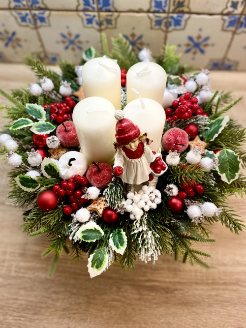 Adventní svícen Vánoční jablíčko — foto 6