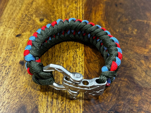 Pánský náramek paracord Modrý — foto 3
