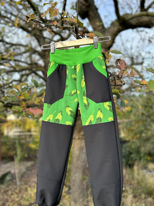 Softshell kalhoty … GREEN & BLACK — foto 4