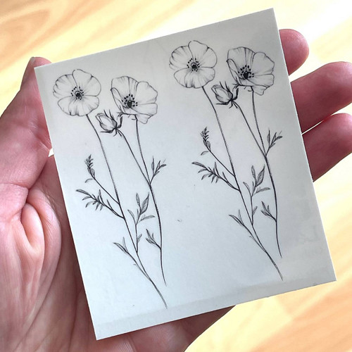 Dočasné tetovačky Tiny Tattoos Divoké máky T0038 — foto 6