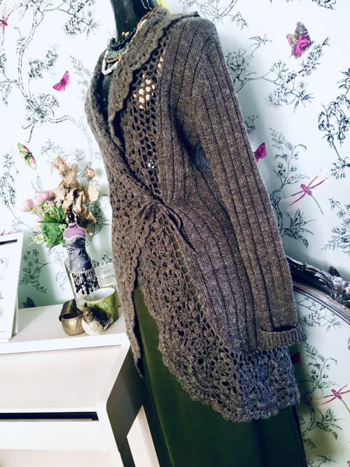 Boho Kardigan v moka — foto 3