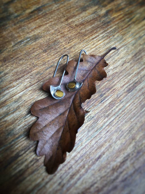 Náušnice s tygřím okem — foto 3