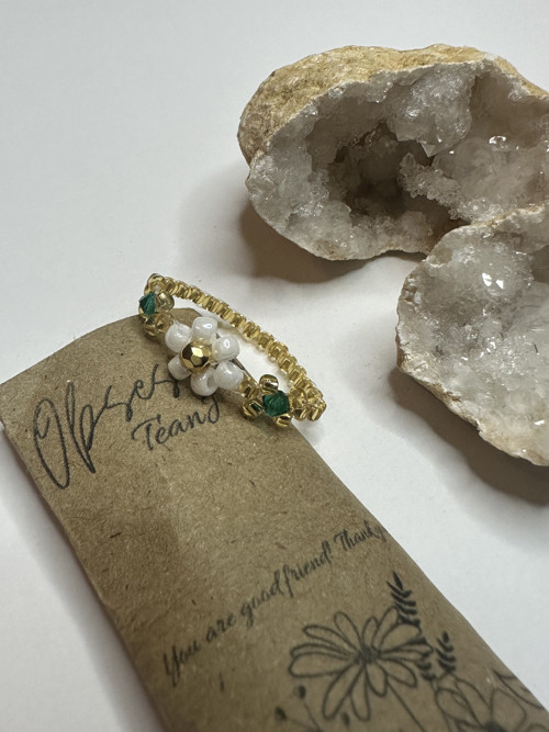 Prstýnek Květ Emerald — foto 4