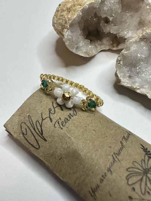 Prstýnek Květ Emerald — foto 3