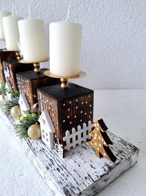 Adventní svícen zlatý — foto 2