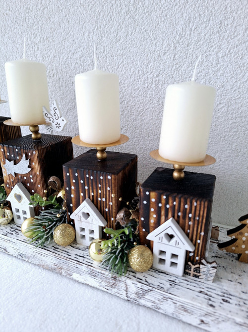 Adventní svícen zlatý — foto 5