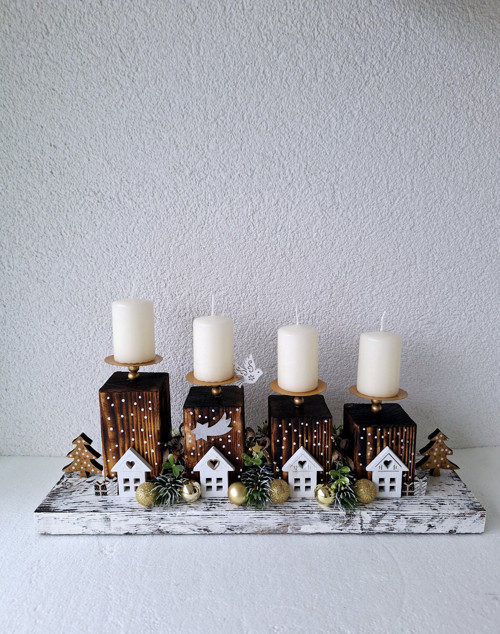 Adventní svícen zlatý — foto 6