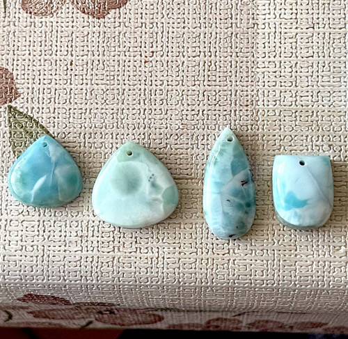 Larimar kabošon vrtaný mix tvarů / LA-3000 — foto 2