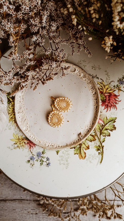 Arabesque n.9 - vyšívané náušnice — foto 2