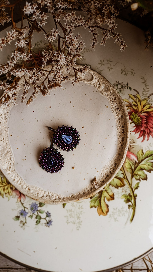 Arabesque n.11 - vyšívané náušnice — foto 2