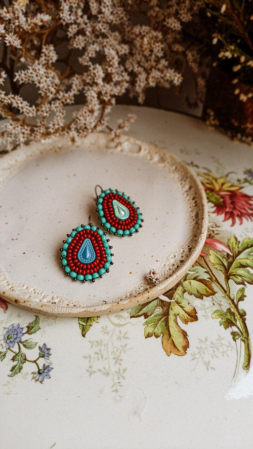Arabesque n.12 - vyšívané náušnice — foto 2