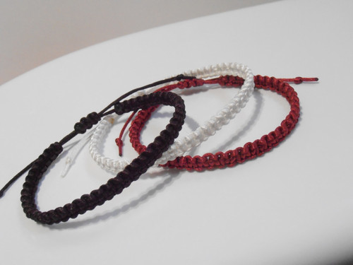 *Saténový macramé náramek - Unisex* — foto 6
