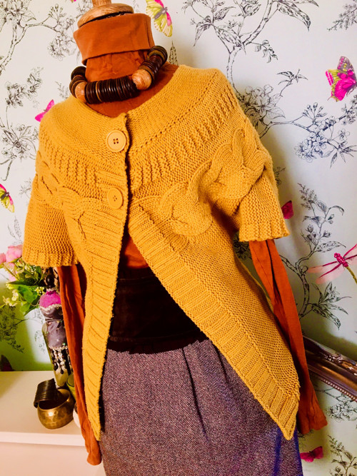 Boho Vesta kardigan v okru — foto 4