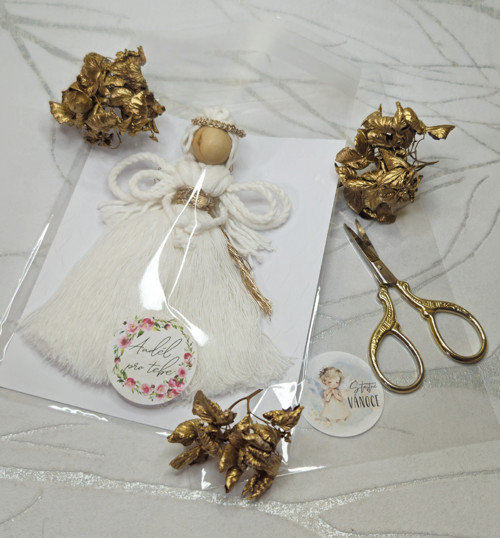 Boho macramé andělka menší — foto 3