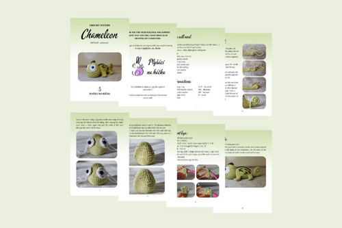 PDF NÁVOD: Háčkovaný chameleon — foto 2