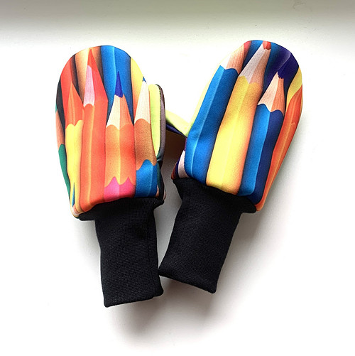 Softshellové rukavice-pastelky — foto 5