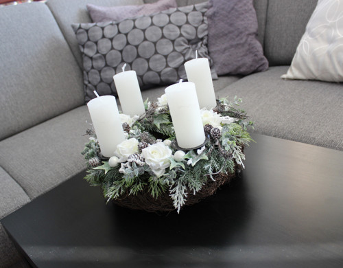 Adventní věneček s růžemi — foto 2
