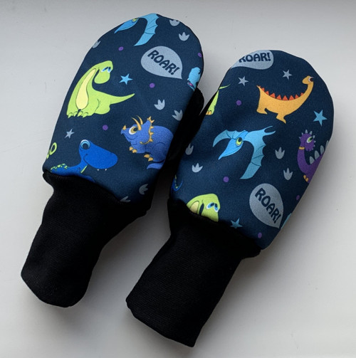 Softshellové rukavice-barevný dino — foto 6