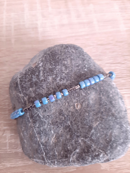 Náramek modro-stříbrný — foto 3