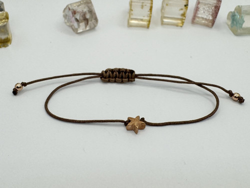 Pozlacený náramek - Tiny star (hnědá) — foto 2