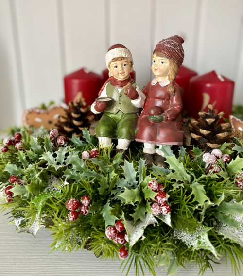 Adventní retro věnec — foto 4