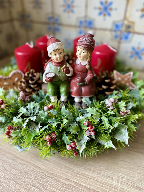 Adventní retro věnec — foto 2