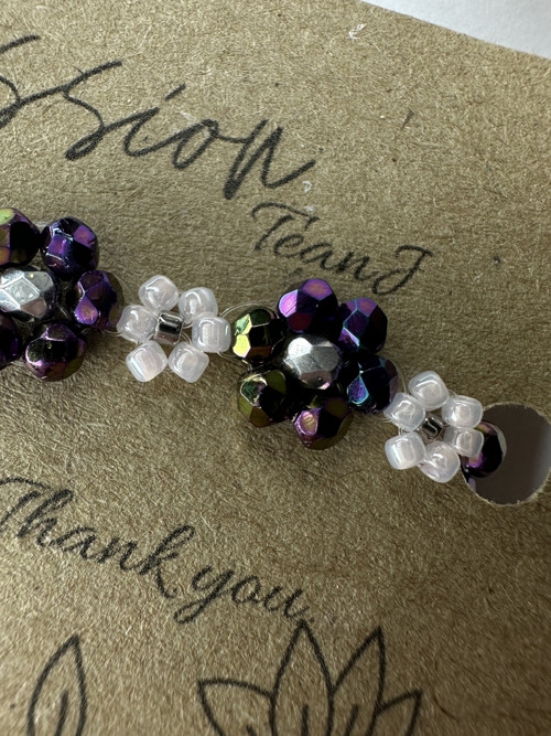 Květinový náramek Silver Iris Purple — foto 4
