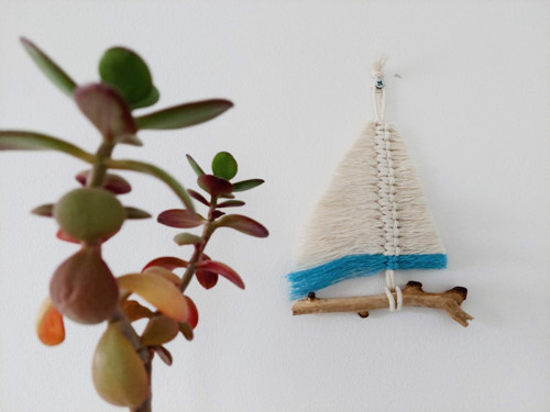 Macramé lodička — foto 3