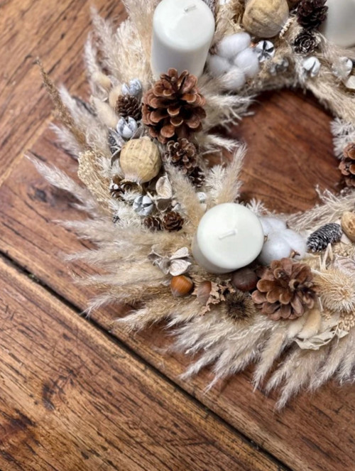 Boho adventní věnec — foto 2
