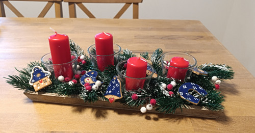 Adventní tácek modrotisk — foto 2