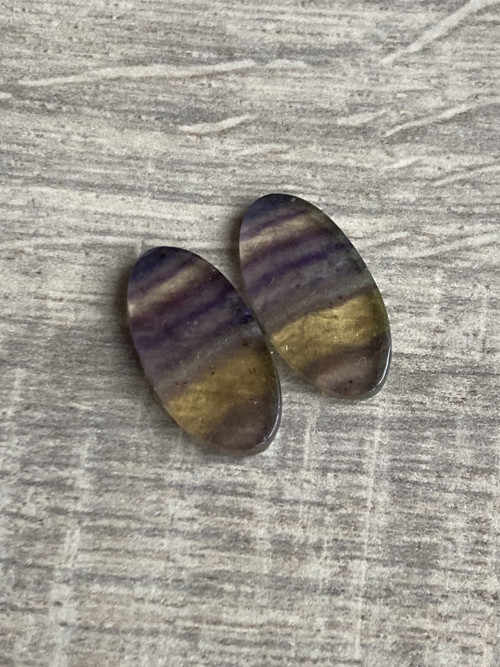 FLUORIT BICOLOR- šperk. drahokam, pár 25 Ct IND — foto 4