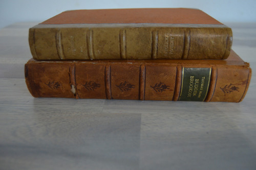 Set historických knih v kožené vazbě — foto 2