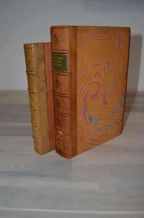 Set historických knih v kožené vazbě — foto 3