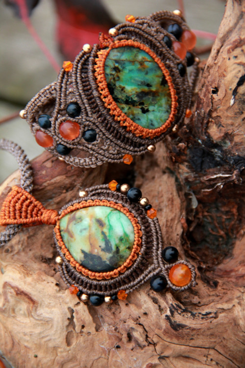 Boho oranžová sada s africkým jaspisem — foto 5